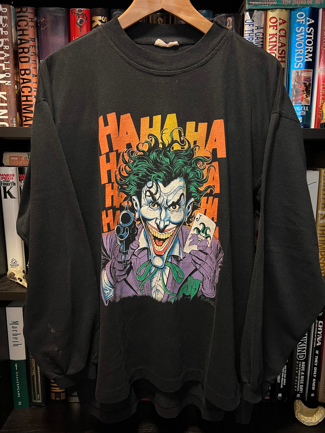 Vintage 1989 the Joker 'ha Ha Ha' DC Comics Batman Cartoon Novel Teez ...