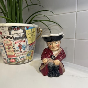 Vintage 1970s Roy Kirkham Pottery #782 Soldier Toby Mug Small Pitcher - Made In Staffordshire, England