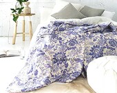 Blanket,Queen size,Twin size,King size quilt blanket patchwork Handblock Kantha Quilt Handmade hand block,throw,Bed cover Bedspread,bedsheet