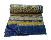 Quilt,Handblock Quilt Kantha Quilt Blanket Handmade throw,Traditional Bed cover Bedspread Ajrak Queen size,Twin size,King size quilt,Textile