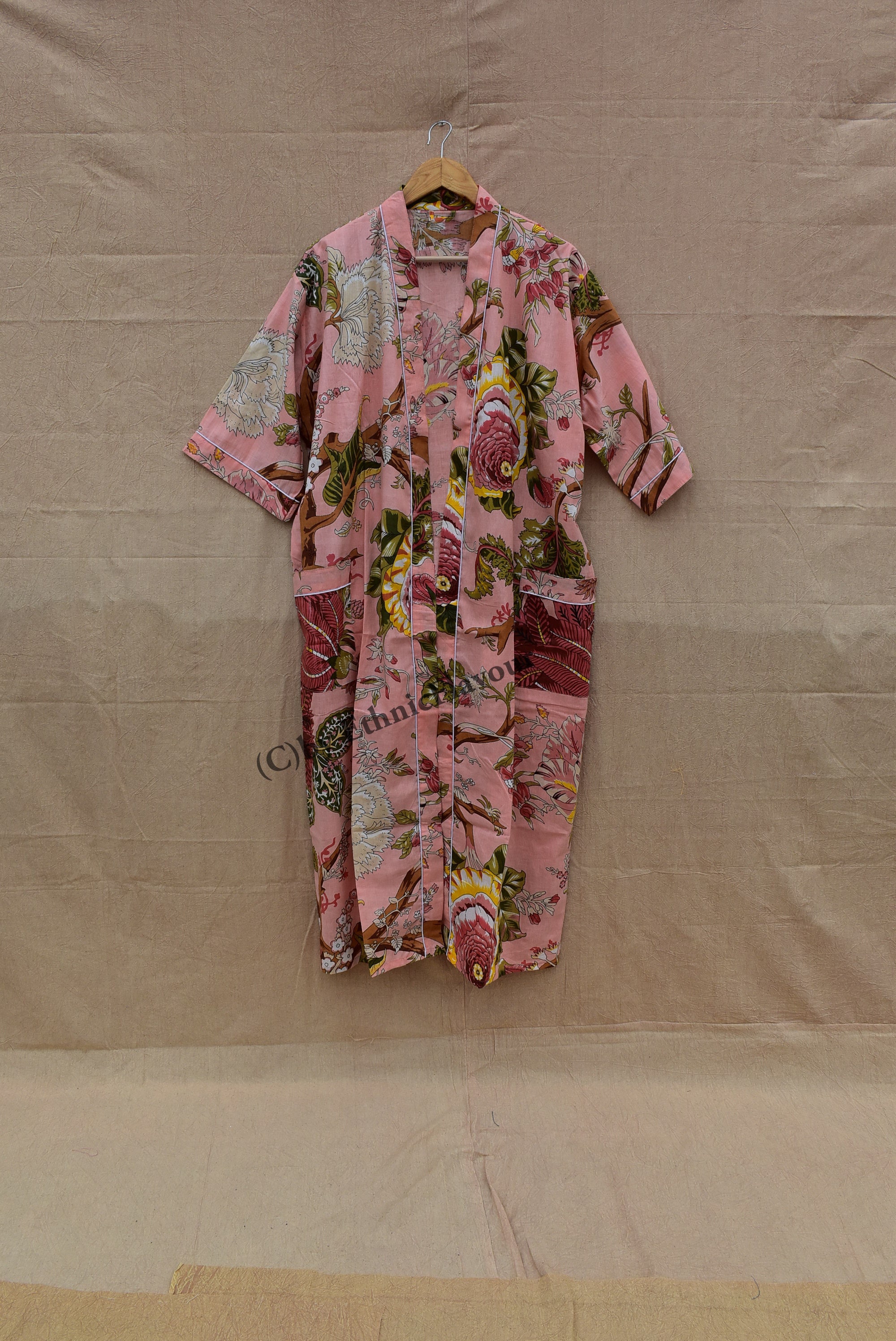 Boho Cotton Kimono Robe Turkish Cotton Kimono Bathrobespa - Etsy