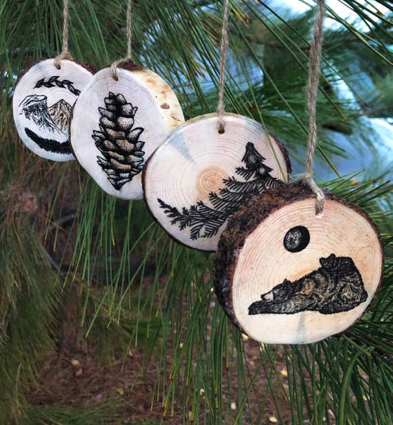 Mt Hood Oregon - Cedar Ornament Mt Hood Oregon - Cedar Ornament