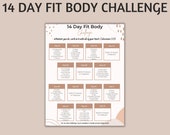 14 Day Fitness Challenge/Fit Body Challenge/Workout Challenge/Fitness Tracker/Fitness Challenge/Fitness Routine /Challenge Calendar