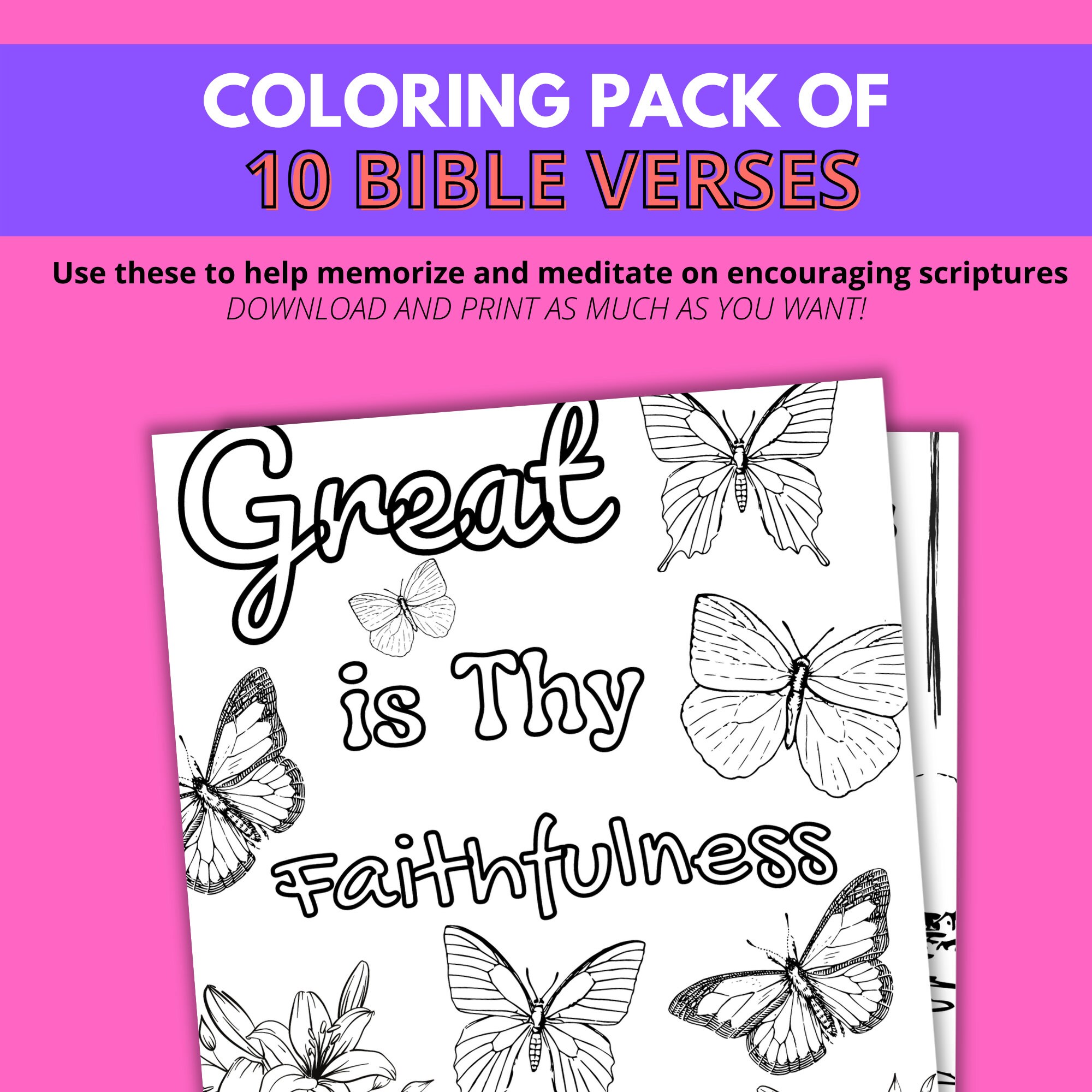 Bible Verse Coloring Pages, Scripture Coloring Pages, Spiritual ...