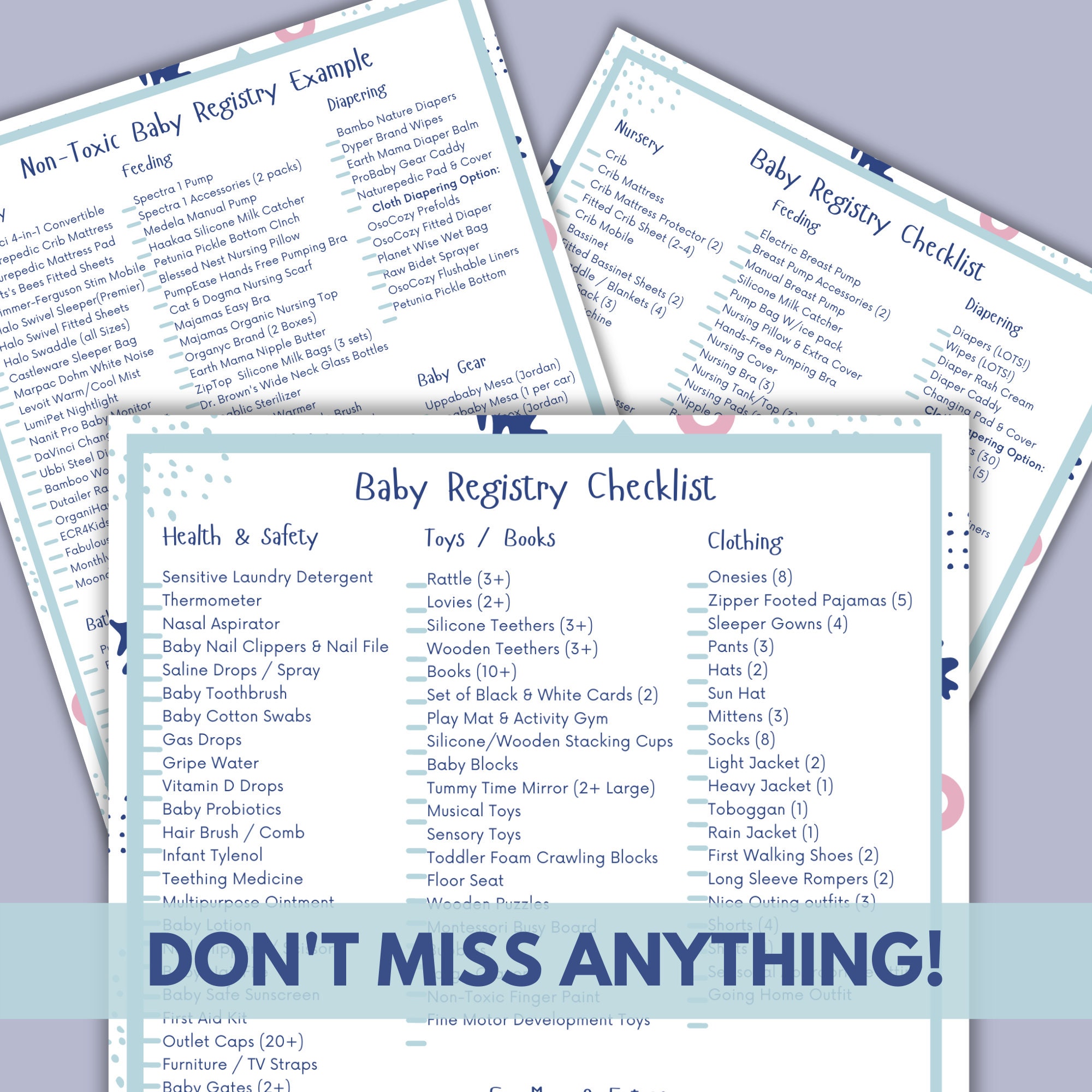 Ultimate Non toxic Baby Registry Checklist baby Registry Checklist