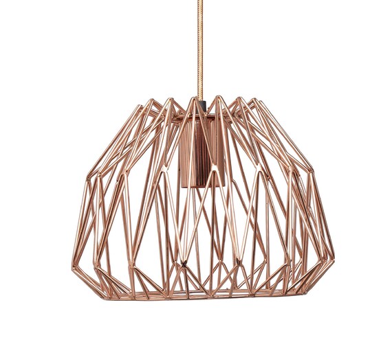 Rose Gold Copper Pendant Light Etsy