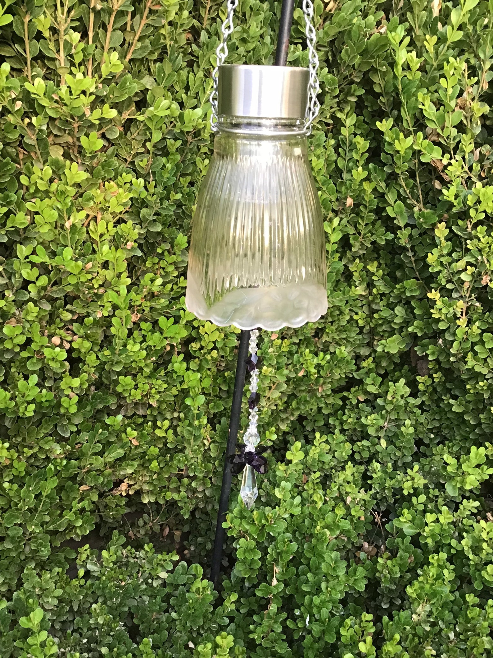 Solar glass globe for your yard garden or patio area. Etsy