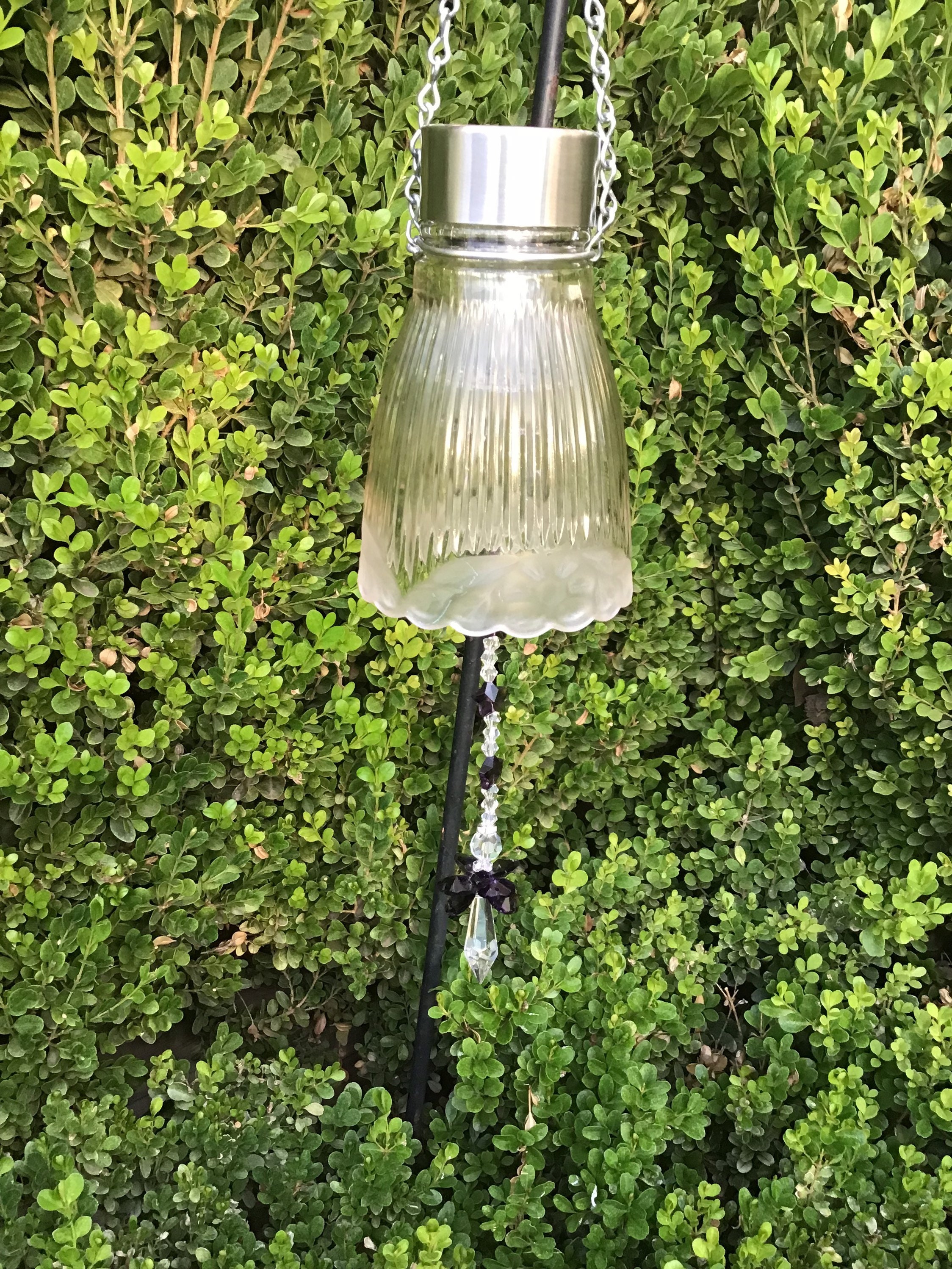 Solar glass globe for your yard garden or patio area. | Etsy