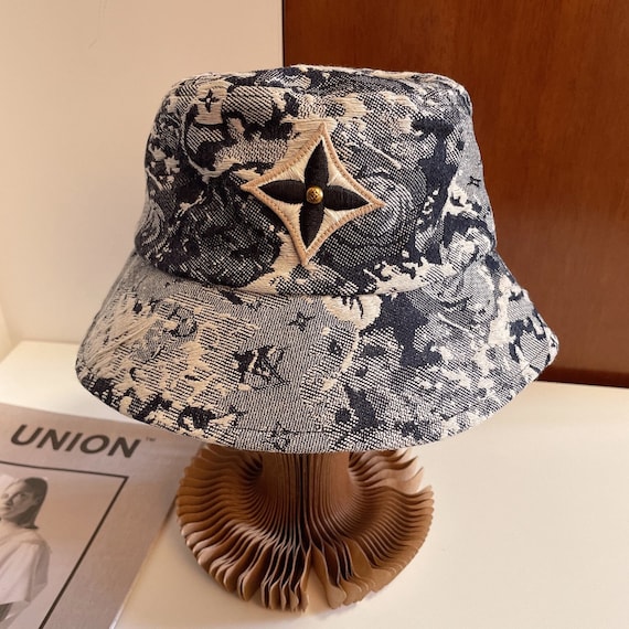 Louis Vuitton Monogram Bandana Reversible Bucket Hat Bleached Blue