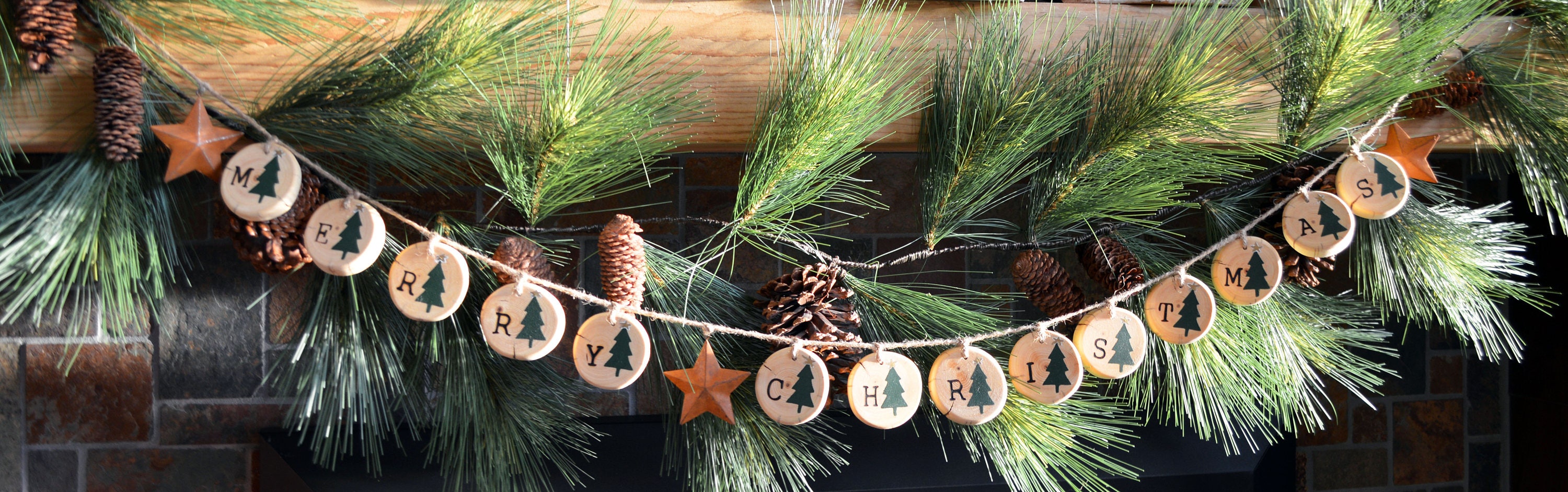 Merry Christmas Garland Reclaimed Wood Christmas Garland Etsy Ireland