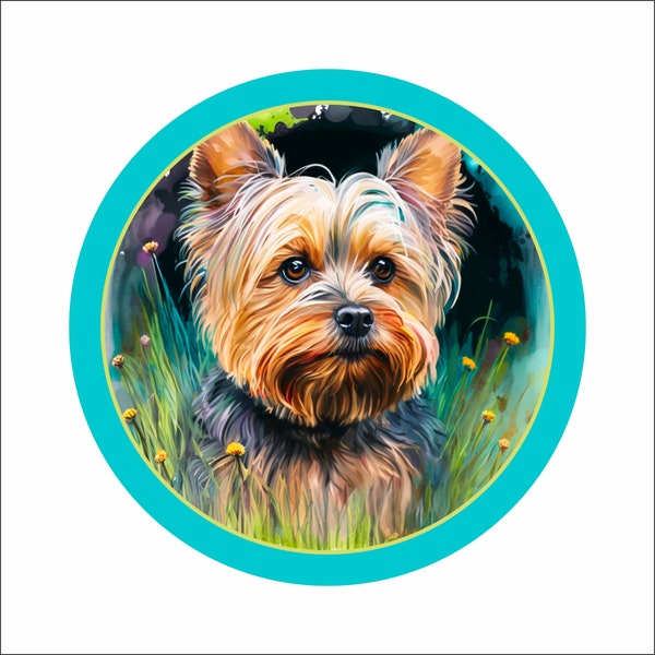 Yorkie Sign, Dog Sign, Yorkie Decor, Yorkie Sign, front door decor, home decor, wreath attachment