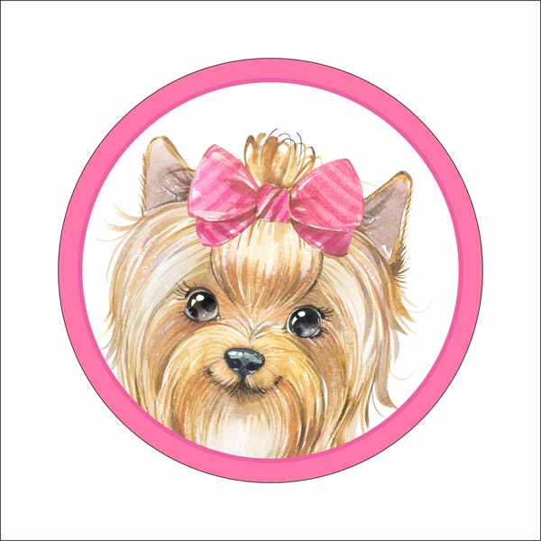 Yorkie sign, Yorkie wreath attachment, Dog Sign, Yorkie Wreath attachment, Round metal sign, Personalized Sign