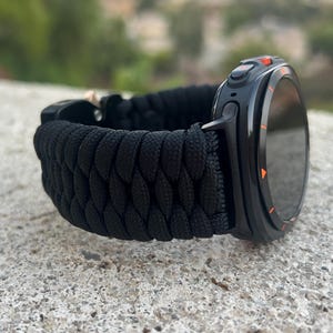 Personalized Paracord Watch band compatible with Samsung Galaxy Watch Ultra, Galaxy Watch 3, 4, 5, 6, 7 and 8 (watch not included).
