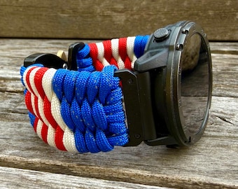 Paracord Watch Band for Garmin Watch 20mm, 22mm, and 26mm (watch not included.