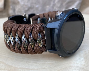 Personalized Paracord Watch Band, Fits Garmin Forerunner