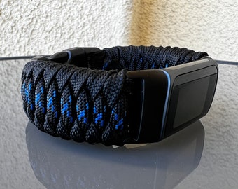 Personalized Paracord Watch Band for Fitbit Charge 2 / 3 / 4 / 5 / 6 (watch not included)