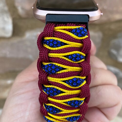 Paracord Watch Band orders for Fitbit Versa 1, Versa 2, Versa Lite, Versa 3,Versa 4, Fitbit Sense and Fitbit Sense 2 (watch not included)