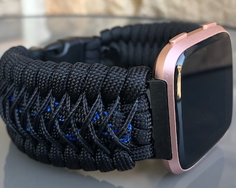 Handmade Paracord Watch Band for Fitbit Versa & Sense