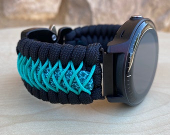 Correa de reloj de paracord personalizada, correa trenzada personalizada para Garmin Venu