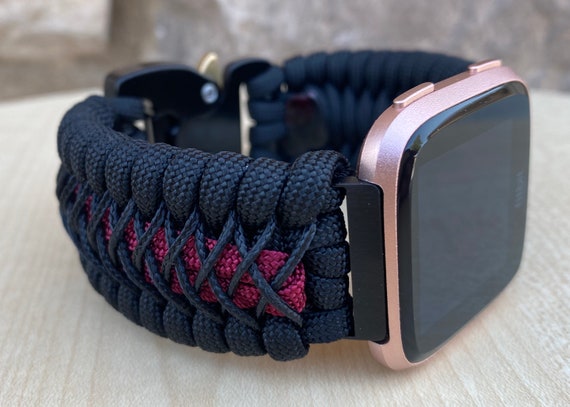 paracord fitbit versa band