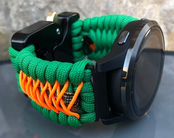 Gepersonaliseerde paracord-horlogeband, compatibel met Garmin