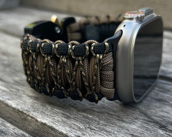 Personalized Paracord Watch Band for Apple Watch Series 1-11, Ultra, Ultra 2, Ultra 3, and SE (watch not included).