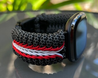 Handmade Paracord Watch Band for Fitbit Versa & Sense