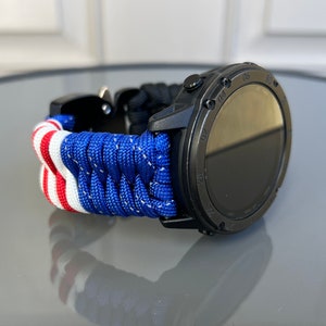 Paracord Armband für Garmin Approach, D2, Descent, Enduro, Epix, Fenix, Instinct , MARQ, Tactix, Quatix, Forerunner.