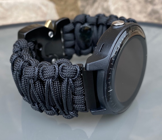 Paracord Watch Band for Garmin 18mm, 20mm, 22mm Quick Release, Approach, D2, Forerunner, Descent, Venu, Vivo (watch not included).