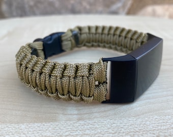 Personalized Paracord Watch Band for Fitbit Charge 2 / 3 / 4 / 5 / 6 (watch not included)