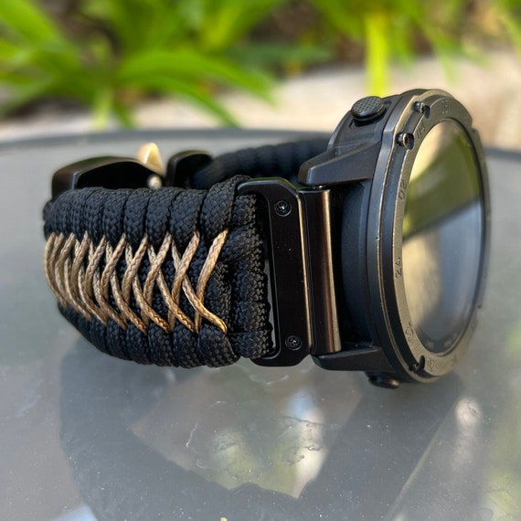 Paracord Watch Band for Garmin Watch 20mm, 22mm, and 26mm (watch not included.