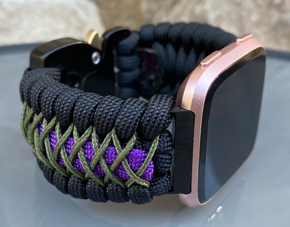 Paracord Watch Band for Fitbit Versa 1 Versa 2 Versa Lite Versa
