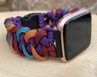 Handmade Paracord Watch Band for Fitbit Versa & Sense