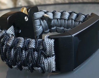 Personalized Paracord Watch Band for Fitbit Charge 2 / 3 / 4 / 5 / 6 (watch not included)