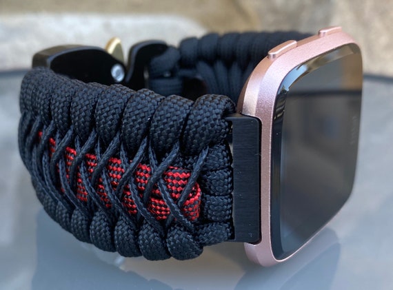 Bracelet de montre en paracorde pour Fitbit Versa 1, Versa 2