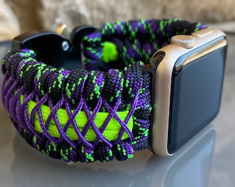 Personalized Paracord Watch Band for Apple Watch Series 1-11, Ultra, Ultra 2, Ultra 3, and SE (watch not included).