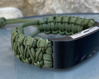 Personalized Paracord Watch Band for Fitbit Charge 2 / 3 / 4 / 5 / 6 (watch not included)