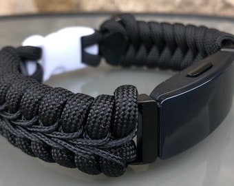 Personalized Paracord Watch Band for Fitbit Inspire, Luxe. Ace 2 Kids (watch not included)