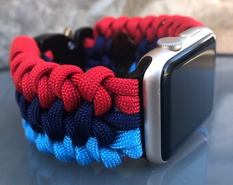 Personalized Paracord Watch Band for Apple Watch Series 1-11, Ultra, Ultra 2, Ultra 3, and SE (watch not included).