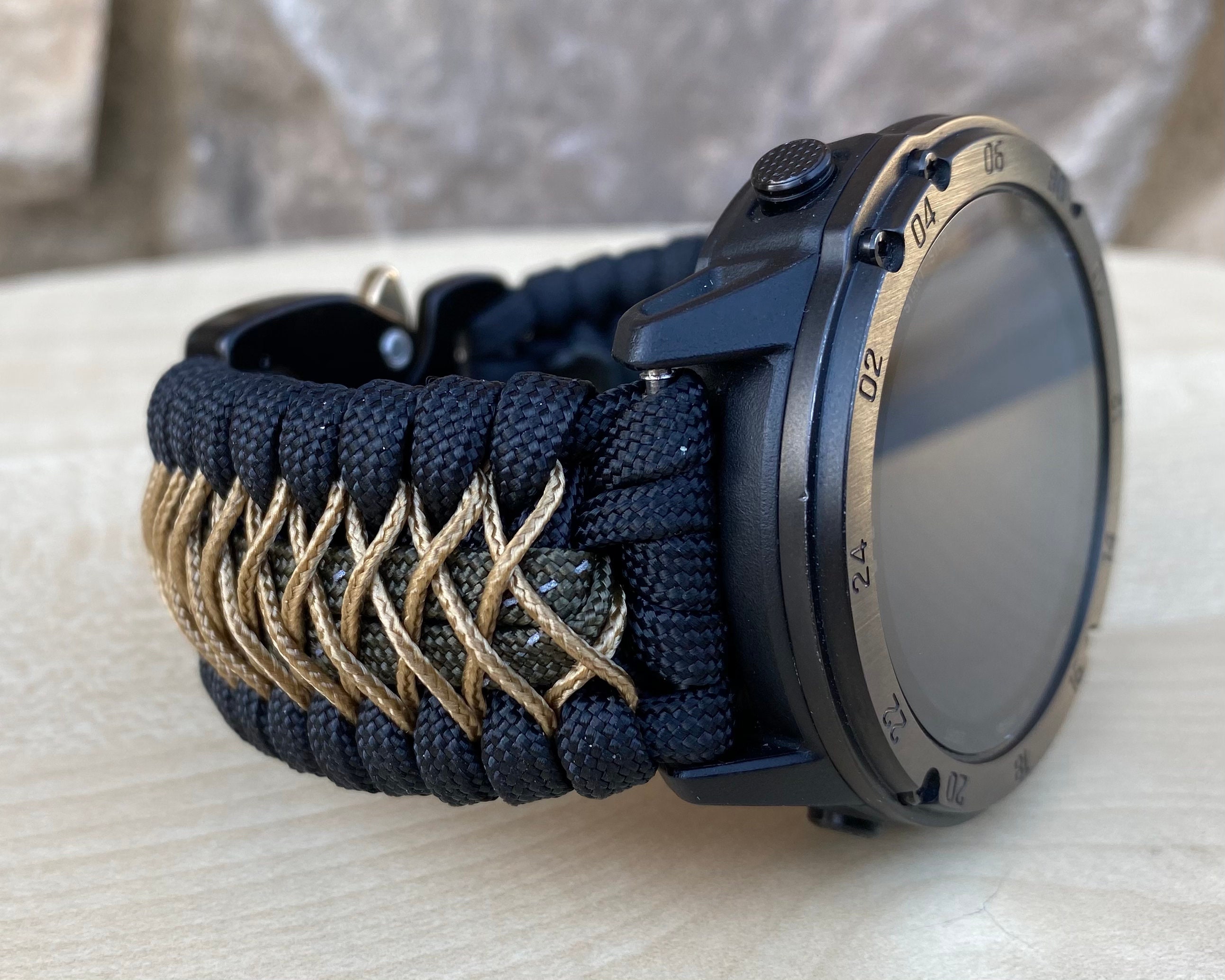 Paracord horlogeband voor Garmin Fenix MARQ Tactix Quatix Approach S60 S62 D2 Descent Enduro Epix Gen 2 horloge niet inbegrepen Etsy Nederland