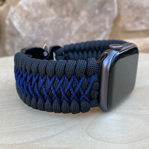 Pulseira de Paracord personalizada para Apple Watch Series 1-11, Ultra, Ultra 2, Ultra 3 e SE (relógio não incluído).
