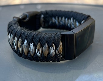 Personalized Paracord Watch Band for Fitbit Charge 2 / 3 / 4 / 5 / 6 (watch not included)