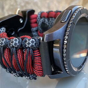 Paracord Watch Band for Samsung Galaxy Watch, Galaxy 42mm, Galaxy 46mm, Gear S3 Frontier, Gear S3 Classic, Gear Sport (watch not included)