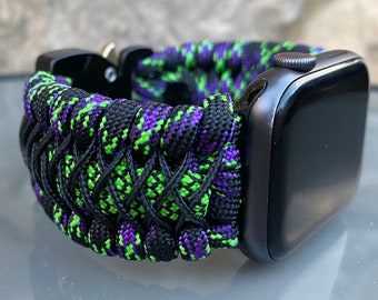 Personalized Paracord Watch Band for Apple Watch Series 1-11, Ultra, Ultra 2, Ultra 3, and SE (watch not included).