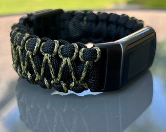 Personalized Paracord Watch Band for Fitbit Charge 2 / 3 / 4 / 5 / 6 (watch not included)