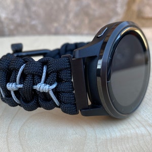 Personalized Paracord Watch Band for Garmin Approach, D2 Air, D2 X10, Vivoactive 3, Vivoactive 4, Vivoactive 5 (watch not included).