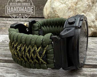 Handmade Paracord Watchband for Garmin, Custom Braided Strap