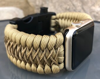 Personalized Paracord Watch Band for Apple Watch Series 1-11, Ultra, Ultra 2, Ultra 3, and SE (watch not included).