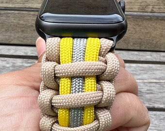 Paracord Watch Band for Apple Watch Series 1, 2, 3, 4, 5, 6, 7, 8, 9,  Ultra, Ultra 2, and SE (watch not included)