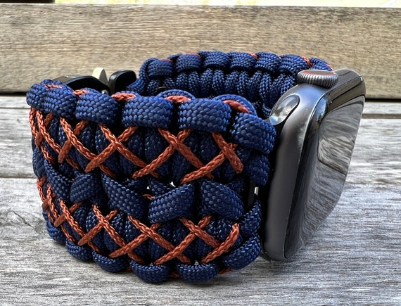 Cording2U Paracord Watch Band for Apple Watch Series 1, 2, 3, 4, 5, 6, 7, 8, 9, Ultra, Ultra 2, and SE (watch Not Included)